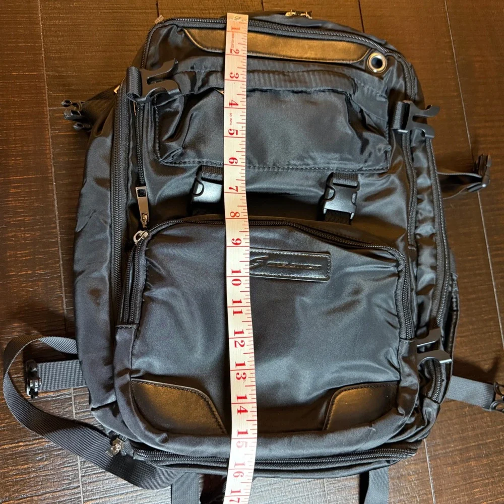Maelstrom Expandable Travel Backpack Black Nylon Laptop Bag Carry On Luggage